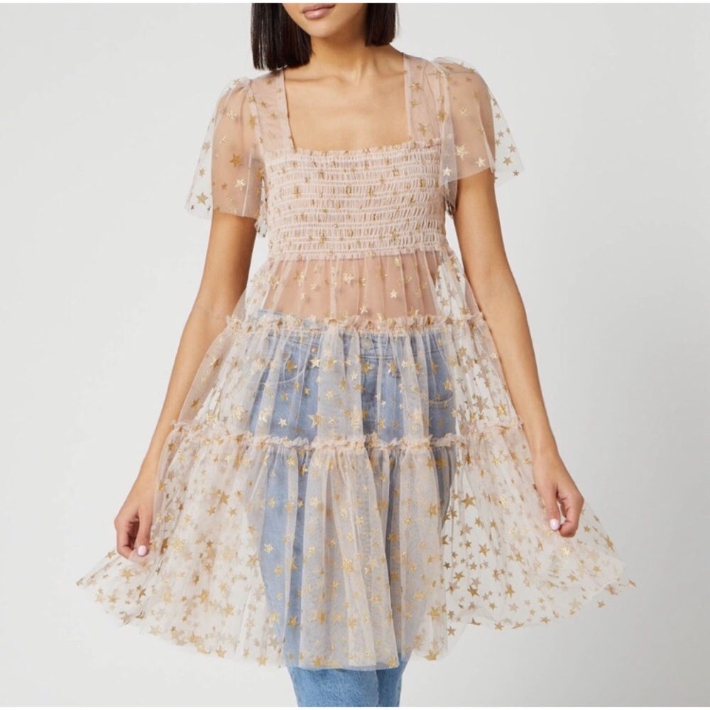 NWT Free People Starbright Smocked Tunic Large